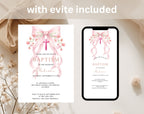 Pink Baptism Invitation for Girl