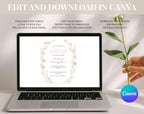 Floral Baptism Invitation