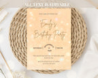 Gold Glitter Birthday Invitation