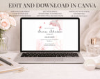 Pink Ocean first Birthday Invitation