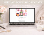Pink and Gold Birthday Brunch Invitation