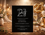 Elegant 21st Birthday Invitation