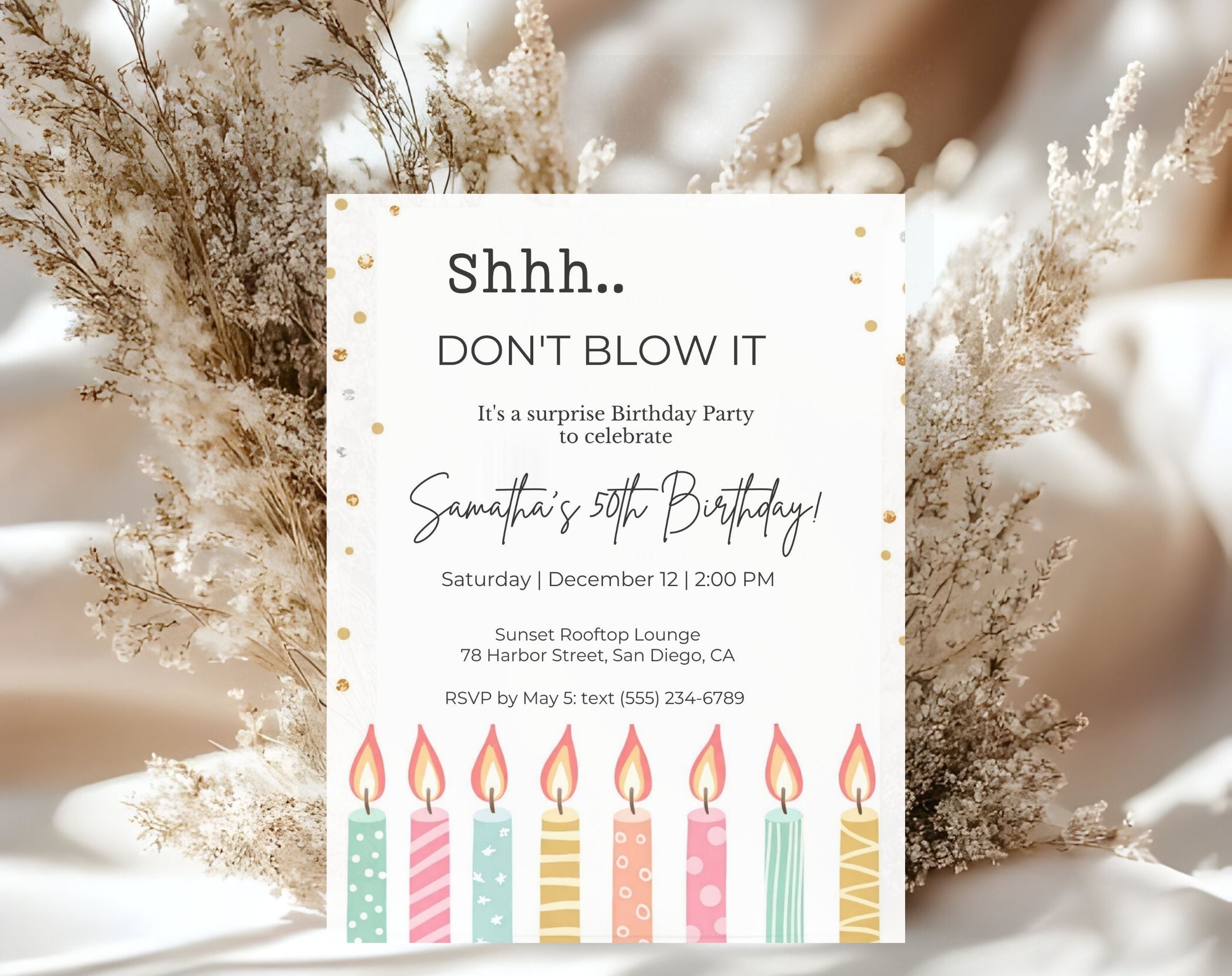 50th Birthday Invitation