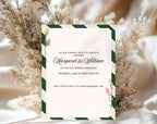 Elegant Green White 50th Anniversary Invitation