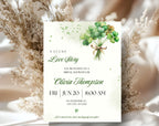 Green Clover Bridal Shower Invitation Template