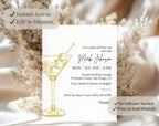 Gold Cocktail Birthday Party Invitation
