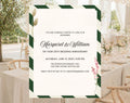 Elegant Green White 25th Anniversary Invitation