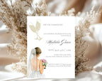 White Gold Bridal Shower Invitation