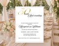Elegant White Gold 50th Anniversary Invitation
