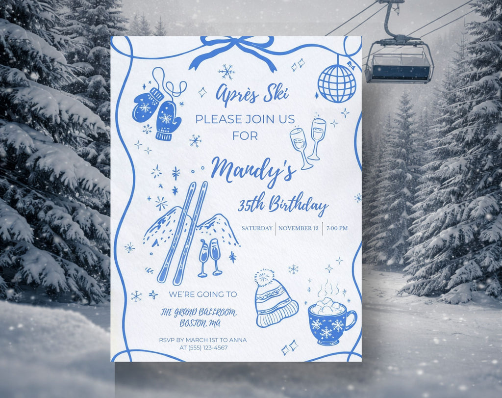 Après Ski 35th Birthday Invitation