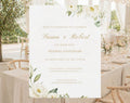 White Gold Floral 40th Wedding Anniversary