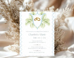 Tropical Blue and Green Bridal Shower Invitation