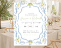 Mediterranean Lemon Wedding Invitation