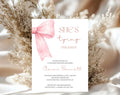 She's Tying the Knot Blush Pink Bridal Shower Invitation