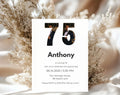 75th Photo Birthday Invitation