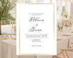 Minimalist Gold Wedding Invitation
