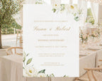 White Gold Floral 70th Wedding Anniversary