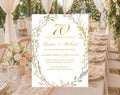 Elegant Floral 70th Wedding Anniversary Invitation