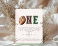 Green and Brown Football First Birthday Invitation
