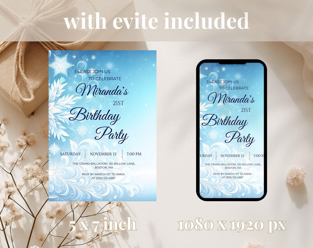 21st Birthday Invitation