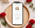 Love is Brewing Beige Coffee Bridal Shower Invitation