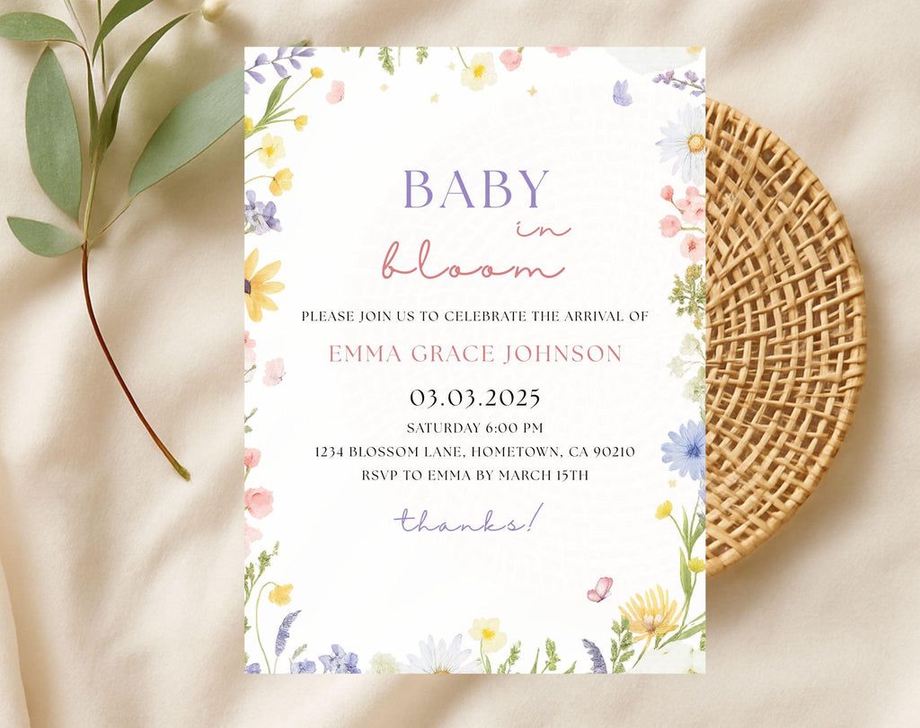 Floral Baby Shower invitation