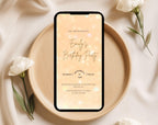Gold Glitter Birthday Invitation