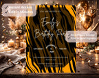 Tiger Print Birthday Invitation