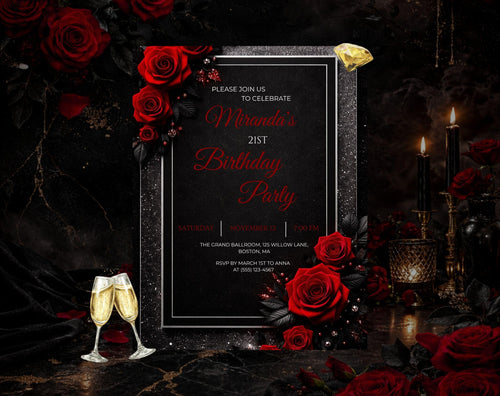 21st Birthday Invitation