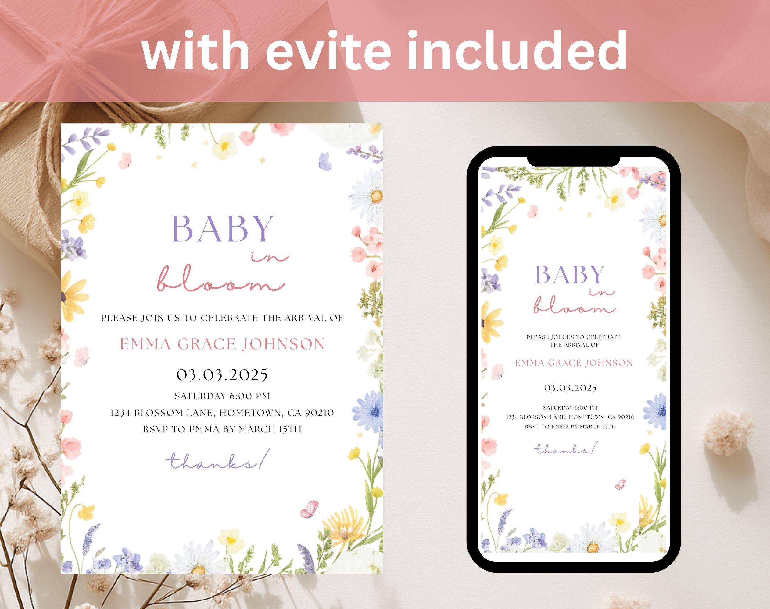 Floral Baby Shower invitation