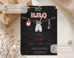 Black and Red BBQ Baby Shower Invitation