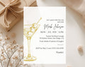 Gold Cocktail Birthday Party Invitation