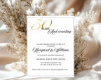 Elegant White Gold 50th Anniversary Invitation