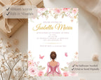 Pink and Gold Quinceañera Sweet 15 Birthday Invitation