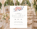 Blush Pink Floral Wedding Invitation