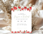 Red Rose Wedding Invitation