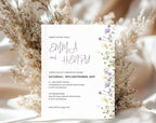 Wildflower Wedding Invitation Template
