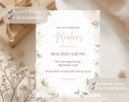 Blush Pink Floral 75th Birthday Invitation