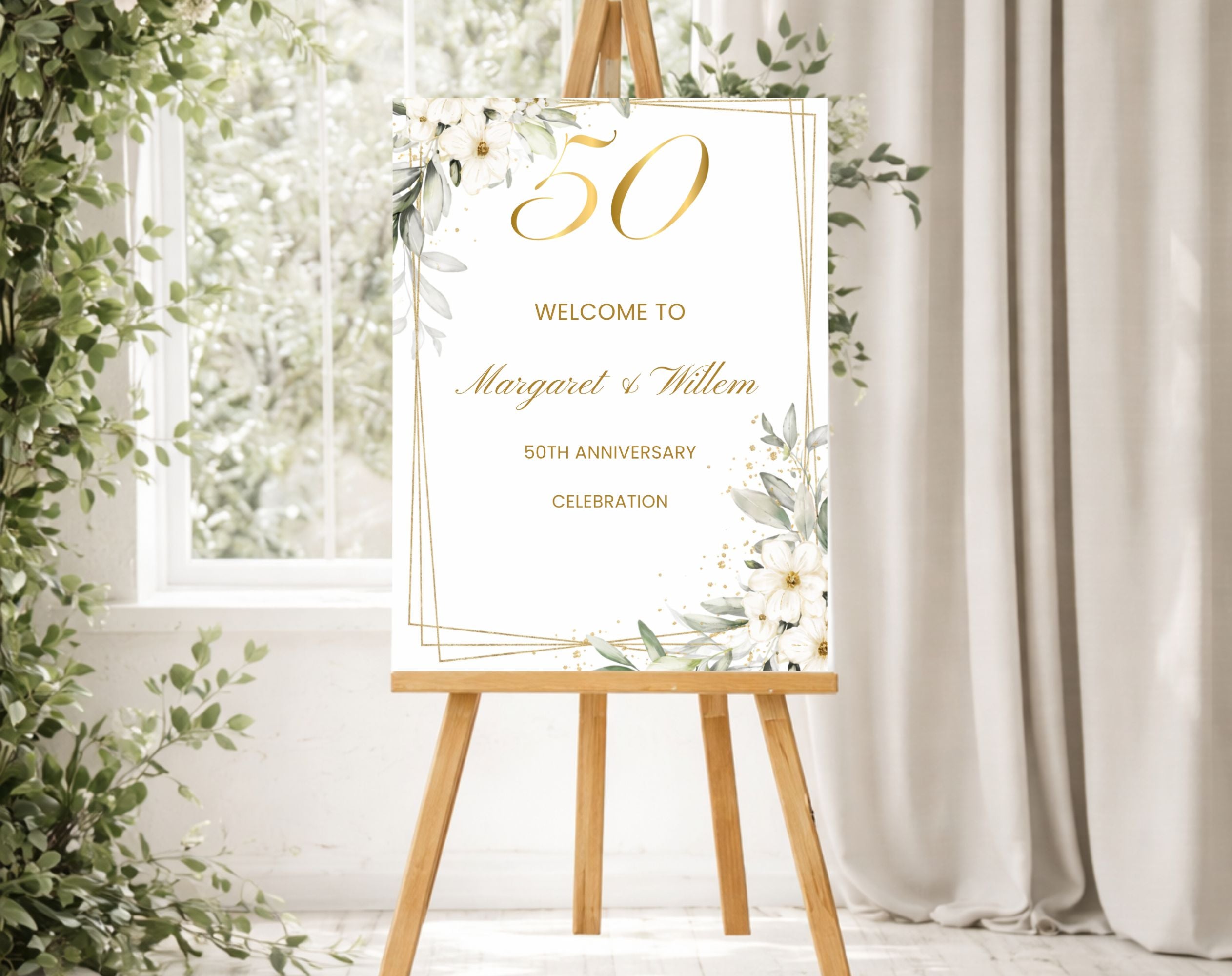 50th Anniversary Welcome Sign Template