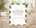 Elegant Green White 50th Anniversary Invitation