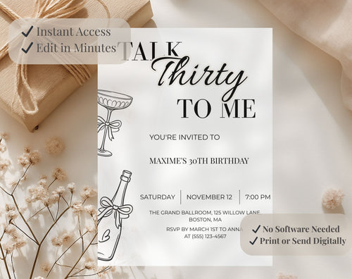 30th Birthday Invitation
