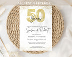 Gold  Balloon 50th Wedding Anniversary