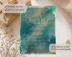 Gold Sweet 16 Birthday Invitation