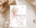 Pink Baby in Bloom Baby Shower Invitation