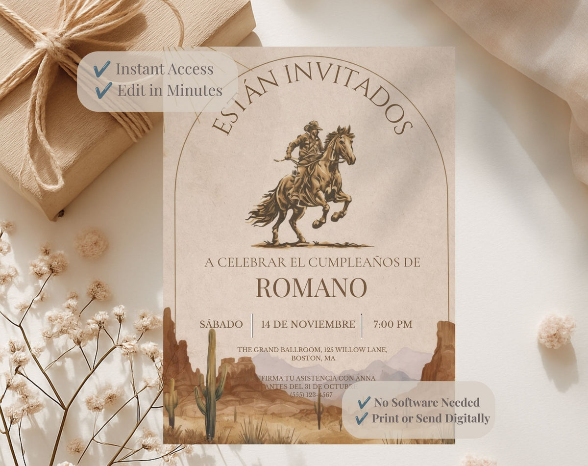 Western Birthday Invitation
