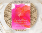 Pink 40th Birthday Invitation