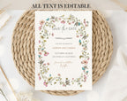 Beige Floral save the date Wedding Invitation