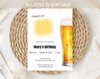 60th Beer Birthday Invitation