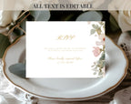 Elegant Floral 90th Birthday RSVP Card