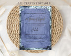 Blue Gothic 60th Birthday Invitation